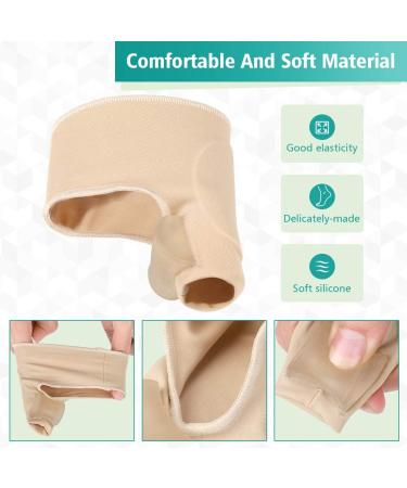 VINGVO Gel Bunion Corrector Toe Straightener - 1 Pair Set for Hallux Valgus Pain Relief - Silicone Separators & Pad - Fleshcolor - Buy Online on GoSupps.com