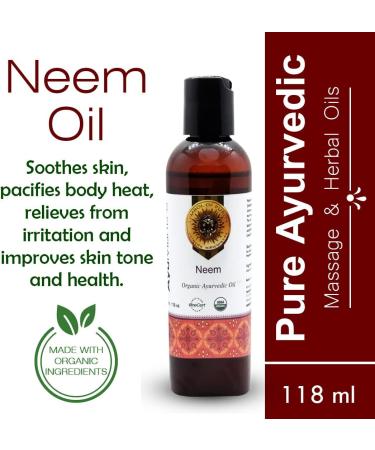 Ayumantra Organic Neem Oil- Pure & Natural -118 ml - Buy Online on GoSupps.com
