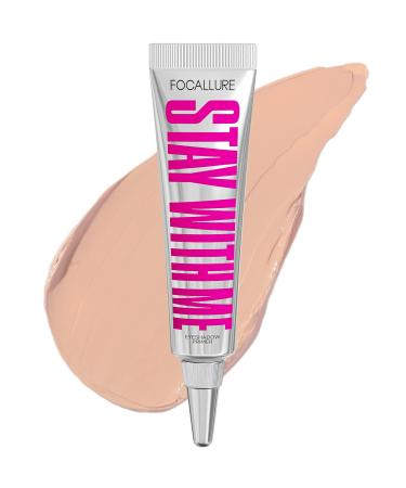 FOCALLURE Stay With Me Eyeshadow Primer Long Lasting Eyeshadow Base Waterproof Matte Eye Primer Makeup Prevents Oily Lids and Creasing