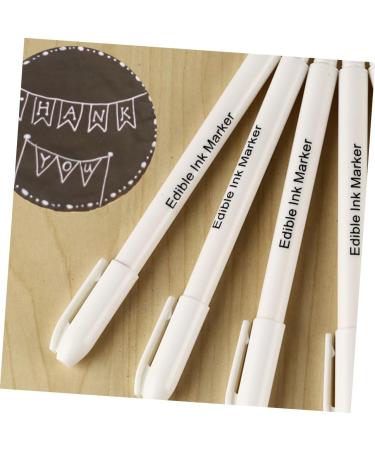 MAGICLULU 1set Biscuits Baking Coloring Pens Edible Marking Pen White Food Coloring Markers Plastic 4pcs - Buy Online on GoSupps.com
