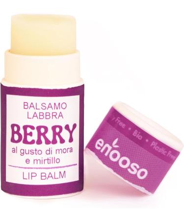ENOOSO Enooso - Natural Moisturizing Lip Balm for Chapped Lips Blackberry Long-Lasting Lip Care Ski Lip Stick 100% Vegan Lip Balm Moisturizing Lip Stick 10 ml