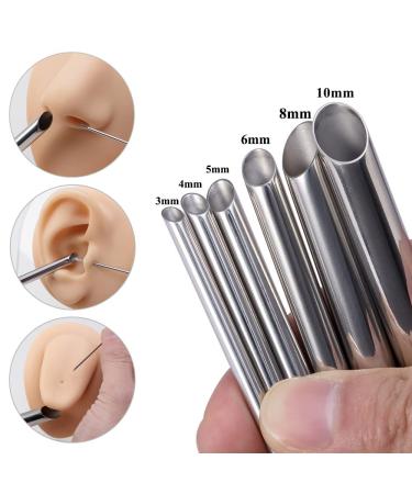 JIESIBAO 2G Piercing Receiving Tube 6MM 316L Surgical Stainless Steel - Ideal for Ear, Nose, Septum Piercings - Supplier D-1pc - Buy Online on GoSupps.com