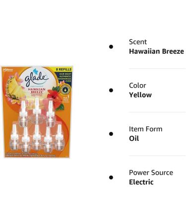 Glade Hawaiian Limited Edition PlugIns Scented Oil Refills - Hawaiian Breeze 8 Ct, 5 Fl Oz - 25% More - Long-Lasting Fragrance - Buy Online on GoSupps.com