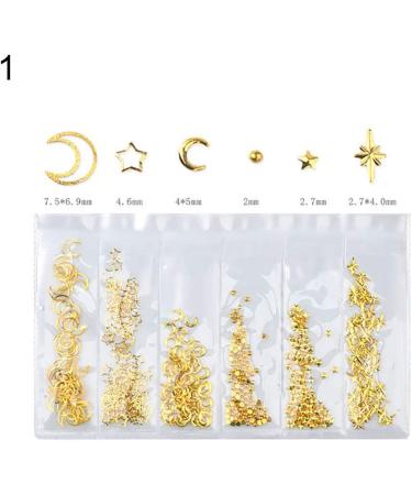 heaven2017 Chic Mixed Hollow Geometric Metal Frame Nail Art DIY Decor Rivet Manicure Tool 2# - Buy Online on GoSupps.com
