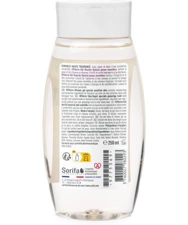  SORIFA Pack of 25 - HPderm HAUTE TOLERANCE shower gel - 2 in 1 body and hair - Special for sensitive skin tattooed skin weakened hair - Frequent use - pH neutral soap-free - Bottle 250 ml - Buy Online on GoSupps.com