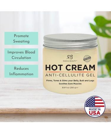 Radha Beauty Hot Cream - 100% Natural Thermogenic Sweat Enhancer for Deep Tissue Muscle Relaxation - Men and Women - Buy Online on GoSupps.com