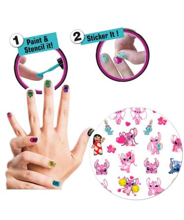 Cute Cartoon Nail Art Stickers - 4 Sheets 3D Self Adhesive Designer Decals for Women and Girls | Kawaii Design Supplies for DIY Manicure - Buy Online on GoSupps.com