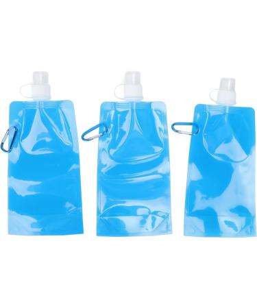 Soft Water Bottle Ecofriendly PE Portable Foldable Water Bottle for Travel Blue - Buy Online on GoSupps.com