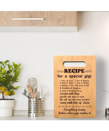 Gigi Gifts for Grandma | Unique Birthday & Mother's Day Gifts from Grandchildren | Special Recipe Cutting Board Gift - Buy Online on GoSupps.com