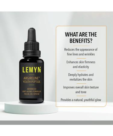 Argireline Youth Peptide Face Oil Serum - Anti-Aging Hydrating & Firming | Freshly Made Skincare - 30ml (1 Fl Oz) for International Shipping - Buy Online on GoSupps.com