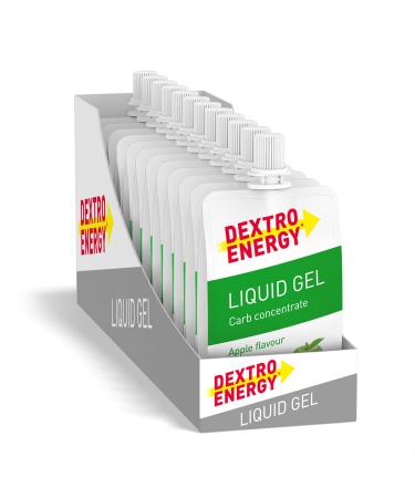 Dextro Energy Liquid Gel Apple - 12x60ml (12 Pack) - grape sugar concentrate made of quickly available carbohydrates energy gel with apple taste energy bar alternative for endurance sport Liquid Gel Apple 60 ml (12 Pack)