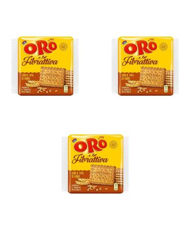 ORO SAIWA Oro Saiwa Fibrattiva Pack of 3 Italian active fiber biscuits 400g