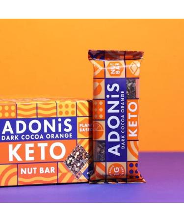 Adonis Keto Nut Bar Dark Cocoa Orange 16x35g