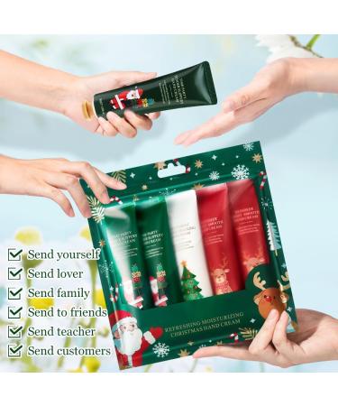 Hand Cream Set 5 Pieces Winter Hand Cream Christmas Moisturizing Hand Cream Prevent Dry and Chapped Skin for Christmas Gift Hand Care - Buy Online on GoSupps.com