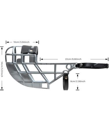 Amathings Super Kennel Soft Muzzle - Ideal for Dogs Racing & Freewheel - Silver with Wattted Nose Piece - Buy Online on GoSupps.com