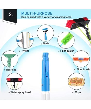 Window Cleaning Water-fed Pole 40ft 12m Extendable Telescopic Brush Squeegee Attachment with Backpack Window Professional Washer Kit (30cm Brush Head 8m Rod) Lucky Star - Buy Online on GoSupps.com