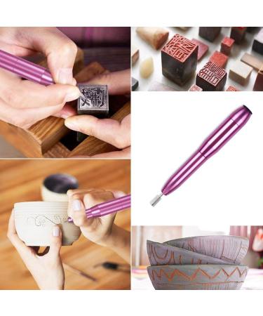 Hfourhnik USB Electric Engraving Tool Kit for Manicure Carving Wood Metal Stone Plastic Jewelry Glass Etchingtool - Buy Online on GoSupps.com