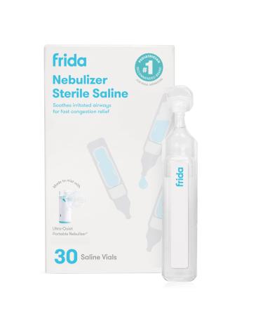 Frida Baby Sterile Saline Ampules for Nebulizer Therapy Gentle Drug-Free Isotonic Saline for Airway Hydration and Congestion Relief Safe for Babies Toddlers and Adults 30 Single-Use Vials Saline Vials