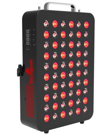 Bestqool Red Light Therapy Device - 60 Clinical Grade LEDs, 660nm 850nm, Timer, 95W High Power Panel for Fast Recovery, Skin Health, Pain Relief - Buy Online on GoSupps.com