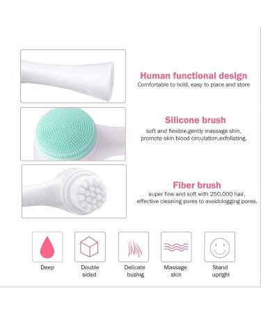 Manual Facial Cleansing Brush for All Skin Types - Blue - Buy Online on GoSupps.com