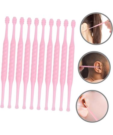 HOODANCOS 10pcs Plastic Ear Wax Remover Tool Spiral Scoop Design for Cleaning and Massage Reusable Ear Cleaner Pink for Home Use - Buy Online on GoSupps.com