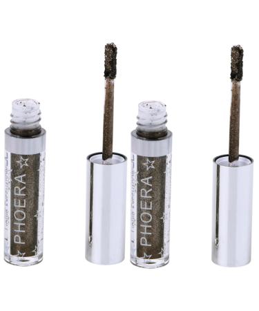 FRCOLOR 2pcs Shimmer Eyeshadow Metallic Eyeshadow Women Makeup Liquid Eyeliner Pearlescent Glitter Powder