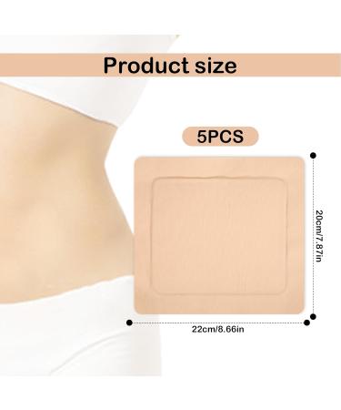 5 Pack Self-Adhesive Castor Oil Packs - Organic Cotton Leak-Proof & Absorbent Massage Belt (20x22cm) - Buy Online on GoSupps.com