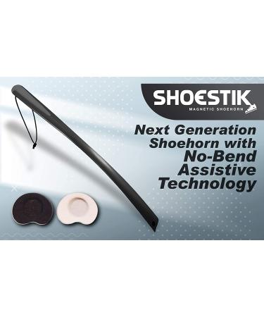 SHOESTIK 24 Long Shoehorn | No Bending Assistive Technology | Magnetic Shoe Tongue Lifter | Black - Buy Online on GoSupps.com