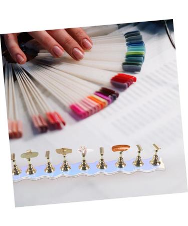 FOMIYES 2 Sets Fake Nails Nail Tools Press on False Nails Holder Nail Display Stand Nail Stands Press on Nail Holder Nail Holder for Painting Nails Base Piece Easel Metal Artificial - Buy Online on GoSupps.com