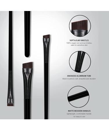 FENGCHUANG Slanted Eyeliner Brush Set - 6 Essential Eye Makeup Tools for Beautiful Brows & Liner - International Shipping Available - Buy Online on GoSupps.com