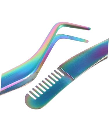 Beaupretty Eyelash Tweezers with Comb 2 in 1 Eyelash Tweezer Eyebrow Tweezer Curved Lash Tweezers Eyelash Tweezers Comb Eyelash Tools Lash Comb Fake Eyelashes Stainless Steel Stamp - Buy Online on GoSupps.com