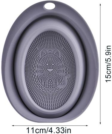 Toseky Silicone Brush Cleaning Pad - Makeup Brush Cleaner Tools Portable Silicone Makeup Brush Cleaner Washing Tools for Girls and Women Grey - Buy Online on GoSupps.com