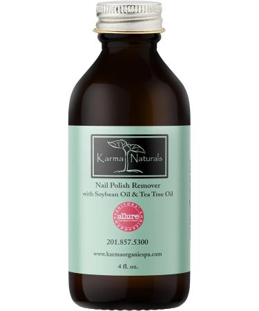 Karma Organic Nail Polish Remover with Soybean and Tea Tree Oil - Non-Toxic, Vegan, Cruelty-Free, Acetone-Free, 4 fl. Oz - Buy Online on GoSupps.com