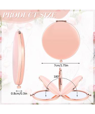 Set of 24 Rose Gold Compact Mirror Bulk Pack - Double Sided Magnifying Makeup Mirrors for Travel - 2.76 Mini Round Folding Design - Buy Online on GoSupps.com