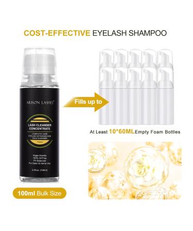 Eyelashes Cleaner Concentrate 100ml | Foam Shampoo for Extensions & Natural Lashes | Paraben & Sulfate Free | Fressia | Salon & Home Use - Buy Online on GoSupps.com
