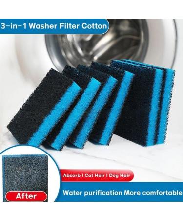 ZIRYXQ Washing Machine Clothing Hair Removal Reusable Collector Cleaning Tools Pet For Laundry Remover Hair Sponge Suitable Cleaning net Filters Household For remover traps pouch sponge tub wrinkles Blue 6PCS - Buy Online on GoSupps.com