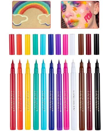 Colorful Eyeliner Set Matte Waterproof Gel Eyeliner Cosplay Eyeshadow Crayon 12PCS colourful eyeliner - Buy Online on GoSupps.com