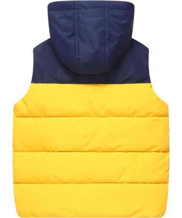 Happy Cherry Kids' Winter Puffer Vest - Lightweight & Warm Hooded Gilet | 4-5 Years | Yellow - Buy Online on GoSupps.com