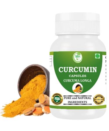 Morsan Healthcare Curcumin Capsules 500 mg | Turmeric Extract | 60 Veg Capsules | Herbal Supplement | Non-GMO | Gluten Free | No Artificial Additives (Pack of 1) (Pack of 1)