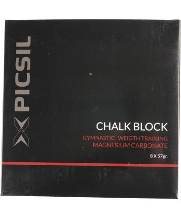 Picsil Magnesium Gym Chalk 8 Blocks 57g | Perfect for Climbing Cross Training Pole Dance Weightlifting & More - Welding-Resistant Magnesium Carbonate - Buy Online on GoSupps.com