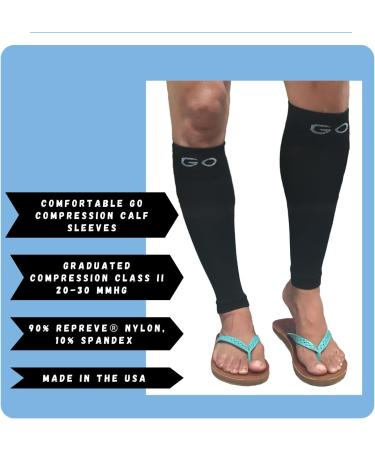 Calf Compression Sleeves 20-30 mmHg - Made in the USA | Best Support for Legs - Shop Now - Buy Online on GoSupps.com