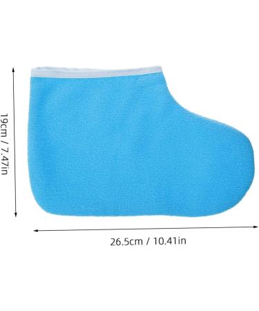 HAPINARY 1 Pair Waxed Cotton Footmuffs Paraffin Wax Hydrating Foot Mask Foot Covers Paraffin Bath Bags Wax Bath Foot Liners Moisturizing Socks Foot Spa Wrapping Cover Wax Booties Polyester 26.50X19.00X1.00CM Blue - Buy Online on GoSupps.com