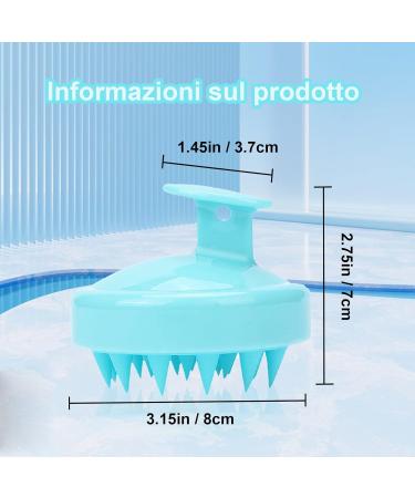 PHAVESAS Scalp Massage Brush | Silicone Shampoo Brush for Improved Blood Circulation - Blue - Buy Online on GoSupps.com