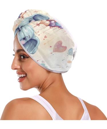 Heart Balloons Elephant Hair Towel 2 Pack - Super Absorbent Quick Dry Hair Turbans for Women & Girls | Perfect Hair Drying Solution - Buy Online on GoSupps.com
