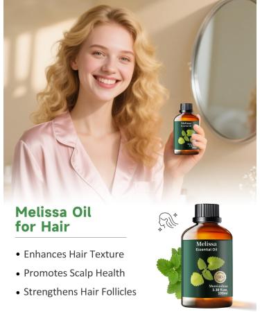 Melissa Essential Oil Pure Melissa Oil Mumianhua Lemon Balm Oil Uplifting Citrus-Herb Scent for Diffuser Skin Hair & Personal Care 3.38 Fl Oz Melissa-3.38 Oz - Buy Online on GoSupps.com