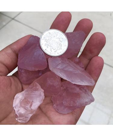 50G Natural Raw Pink Rose Quartz Crystal Rough Specimen Crystal Love Natural s and Minerals Fish Tank Balance Gem Decoration Crystal