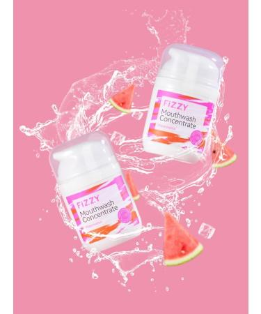 Fizzy Travel Size Mouthwash Concentrate - 20x Strong Alcohol & Fluoride Free | 32 FL Oz 70 Uses for Kids & Adults | Xylitol Coconut Oil Tea Tree Oil & Aloe Vera - Watermelon Flavor - Buy Online on GoSupps.com