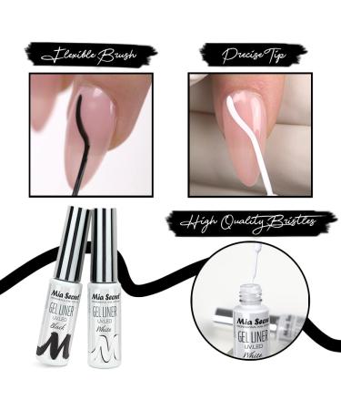 Mia Secret Gel Liner UV LED - Made in USA (White + Black) - Buy Online on GoSupps.com