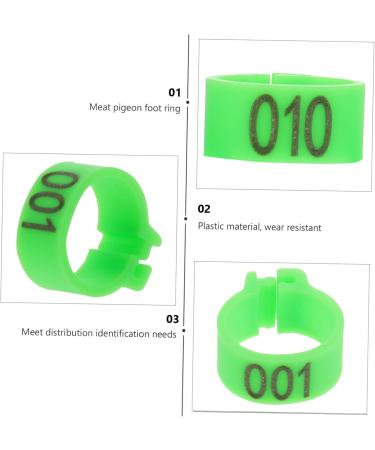 Toddmomy 300 Pcs Pigeon Anklet Chicken Legs Tag Pet Bird Leg Foot Ring for Pigeon Cuff Baby Chicken Foot Ring 1.3X1.3CMx3pcs Greenx3pcs - Buy Online on GoSupps.com