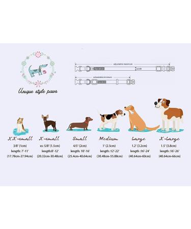 Unique Style Paws Dog Collar with Flower | Comfortable Adjustable Cotton Collar for Dogs | XL Size 40.6-66 cm - T rkiPartei - Buy Online on GoSupps.com